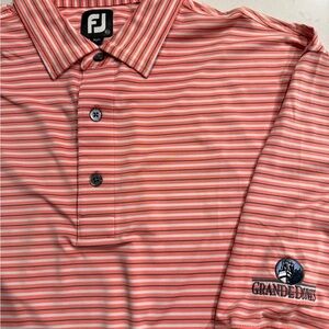 FootJoy Men's Coral Striped Polo Shirt
